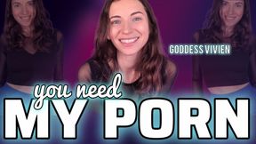 You Need My Porn PIED Edging for a Broken Dick Porn Induced Erectile Dysfunction Brunette Goddess Vivien JOI