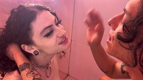 hotel piss hookup with massive facial and face slapping