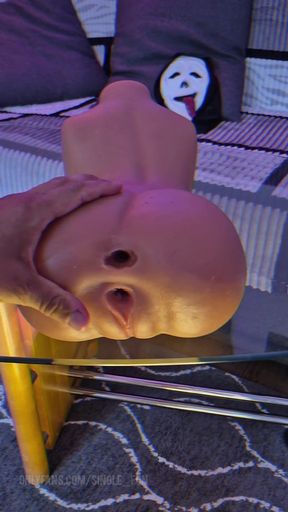Masked Dude fuck sex doll