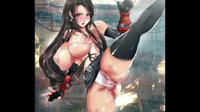 [Hentai] Sexy and lewd Tifa of Final Fantasy fighting with her big boobs