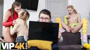 Naughty Russian Teen Licks Hot Girl's Pussy