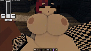 Minecraft BBW Ellie Riding Me While Woodland Mansion On Fire