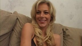 Petite Angel enjoys her ass licked and fucked in a threesome