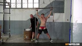 Master Kane uses tools to torment bound up Jonny Montero