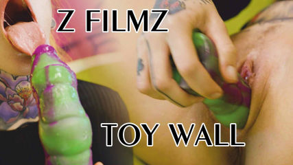 Z-FILMZ TOYWALL EP.2 - ALT blonde girl with TATTOOS masturbate with crazy TOYS