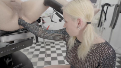 Deep fisted on the gyno chair