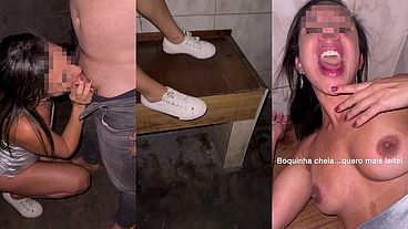 Belinha leva três gozadas e faz ensaio pro bukkake