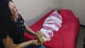 "KENYA IS TICKLED WHILE MUMMIFIED AND WRAPPED"