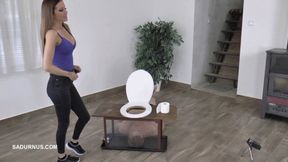 Mistress Tatjana's toilet slave Real time pictures in pictures wmv