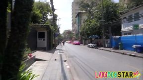 Ladyboystar - Cute ladyboy with red hair gets her five minutes of fame