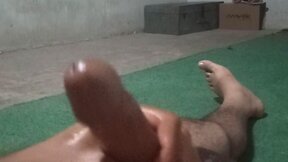 Big black cock solo masturbation and cumming