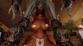 Skyrim monster came to fuck the queen of Egypt and nothing will stop him