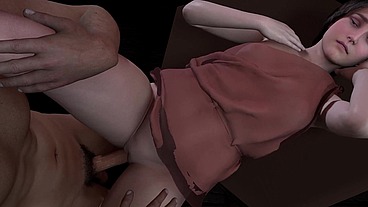 Greek Couple Having Sex in Missionary with Leg Over Shoulder - 3D Porn