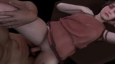 Greek Couple Having Sex in Missionary with Leg Over Shoulder - 3D Porn