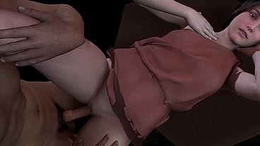 Greek Couple Having Sex in Missionary with Leg Over Shoulder - 3D Porn