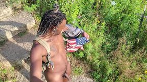 Kenniejai Walks Around Naked Outside and Gets Caught