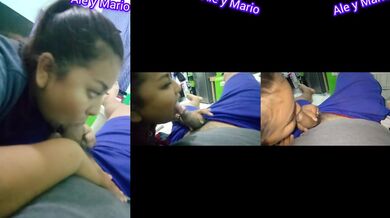 Latina ale zamora devora una verga con su boquita