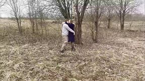 cute girlfriend public outdoor anal fucked
