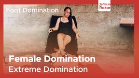 Woman dominating a man how she wants while smoking a cigarette (T)