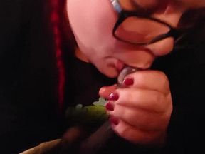 White BBW sucks on BBC (no nut)