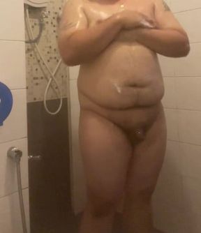 Taking a bath