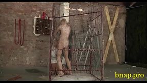 Nasty homo chap in a bondage scene