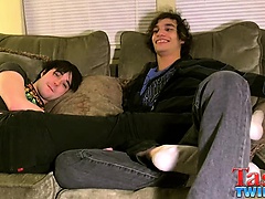Tristan has had a foot fetish since he was young and Aron