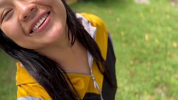 Hot Peruvian girl sucks cock and shows off her ass