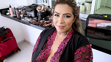 Behind the Scene from The best Brazilians Milfs Larissa Leite and Victoria Dias play with speculum and they are assfucked together in orgy with DAP and drinking pee from 4 big cocks