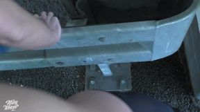 German Blonde Miley Weasel Assfucked in the Parkinglot