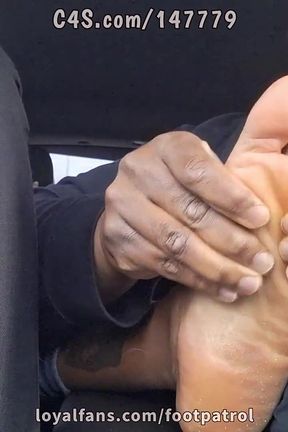 Naughty Footman Offers Lady a Ride as Long as He Rubs and Sucks on Her Size 11 Feet