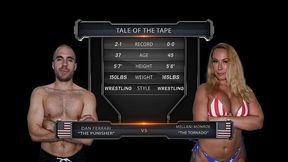 mellani monroe vs dan ferrari mixed wrestling