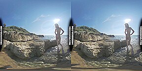 Sensual Sunbathing And Skinny Dipping On Vacation With Sexy Thin Blonde Poppy Jillin