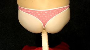 Amateur wife surprised with a long big dildo