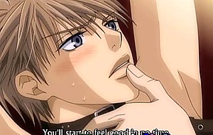 Tied up anime gay twink getting honey jerked and bareback