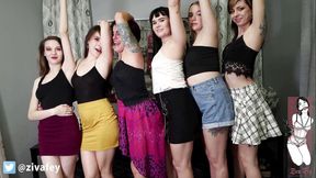 Ziva Fey - Armpit display with Larz, Skye, Mewchii, Jurnee, and Ruby