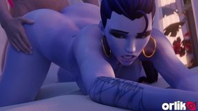 widowmaker overwatch 3d - big dick ruins her snipe attempt - doggystyle & beach jack-o pose big ass fuck