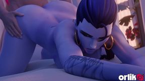 widowmaker overwatch 3d - big dick ruins her snipe attempt - doggystyle & beach jack-o pose big ass fuck