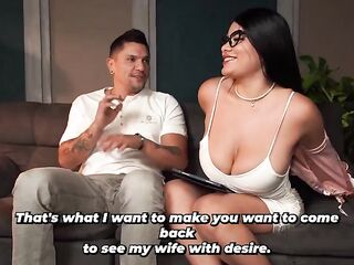 Brawny patient receives particular treatment from his breasty psychologist