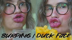 Cute gal lip smelling and burping 2