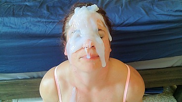 Face fucked in lingerie (extreme facial)