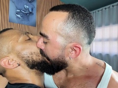 RJ MALE VIDEOS - Interracial Kissing Between Two Bearded