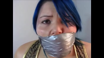Our BBW babysitter gagged herself with stepmom'_s dirty panties!