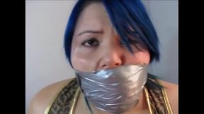 Our BBW babysitter gagged herself with stepmom'_s dirty panties!
