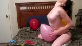 Tiny Red Slut Playing ballon showing sexy body