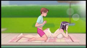 sexnote - all sex scenes [ taboo hentai game pornplay ] ep.2 huge cumshot on her stepmom feet