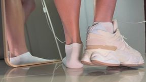 After Workout Sweaty Socks Reveal — Mirror POV Tease, Slow Sock Removal & Bare Soles