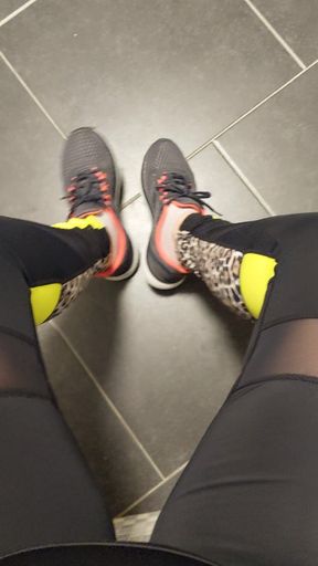 Sweaty trainer & sock removal