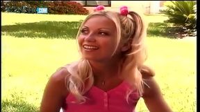 Gorgeous Blonde Teenie Fucking Huge Cock in The Park