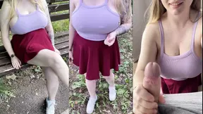 College blonde Olivia Bay shows off big natural tits and ass
